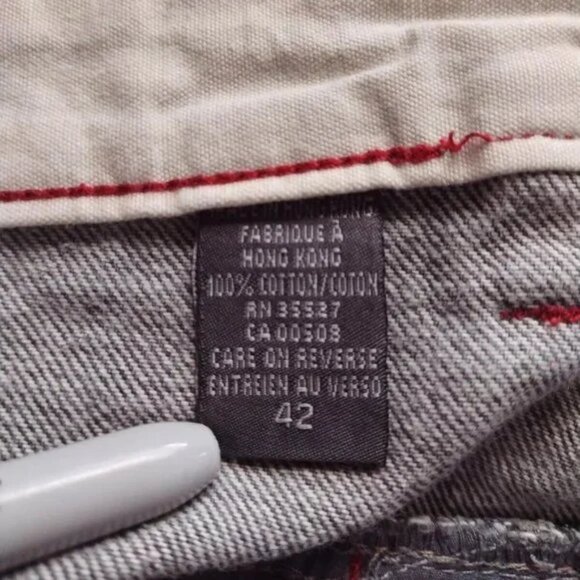 Vintage Marithe Francois Girbaud 90s Gray Jeans Knife Pocket Y2K Grunge 42x27 - Picture 6 of 11